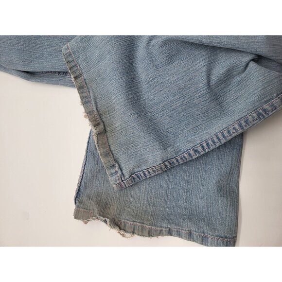 MUDD Juniors SZ 9 90's y2k Distressed Destroyed Light Wash Denim Jeans - Picture 10 of 10